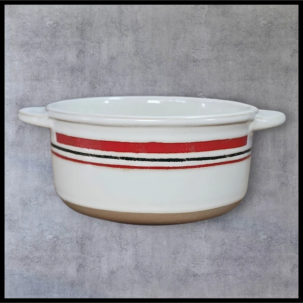 Hearth & Hand Magnolia 2023 Stoneware Holiday Plaid Stripe Ramekin Set Of 4